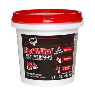 Dap 12140 Fast N Final Interior Exterior Spackle, 1/2-Pint