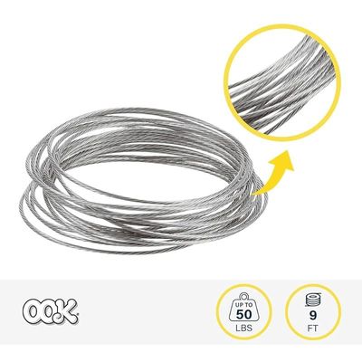 Ook Stainless Steel Hanging Wire, Silver, 50114