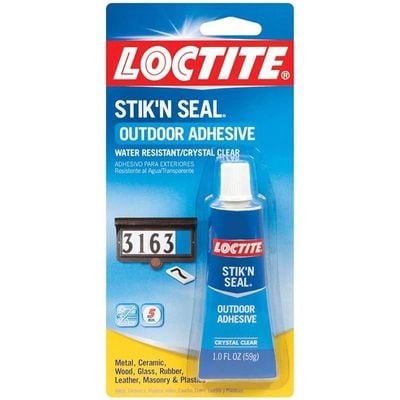 Loctite 1716815 1-Ounce Tube Stik 'N Seal Outdoor Adhesive,Clear,0.556 Cdm