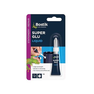 Bostik Bostik Superglue Tube 3g Car Maintenance Adhesives BOSTIK ADHESIVE GLUE 3GM SUPER 80607