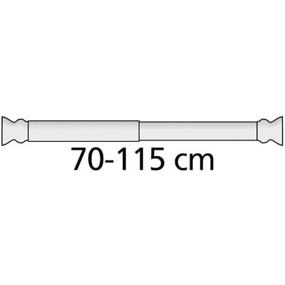 Wenko Telescopic Slide Bar 20mm Chrome Extendible 70 to 115 cm