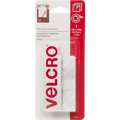Velcro 91326 3/4" X 18" Clear Thin Fasteners Tape