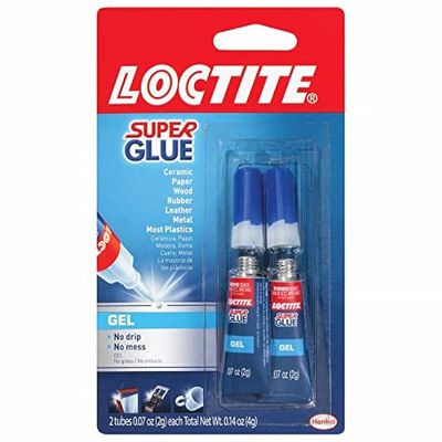 Loctite Super Glue Gel, Two 2-Gram Tubes (1399965), 2 Pack