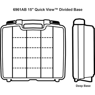 ArtBin 6961AB Quick View Deep Base Carrying Case with Removable Dividers, Portable Art &amp; Craft Storage Box, 15", Clear