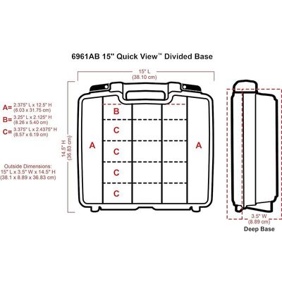 ArtBin 6961AB Quick View Deep Base Carrying Case with Removable Dividers, Portable Art &amp; Craft Storage Box, 15", Clear