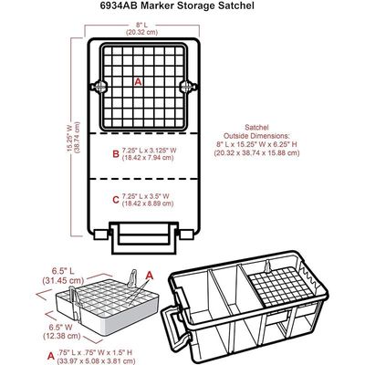 Artbin marker storage satchel translucent clear