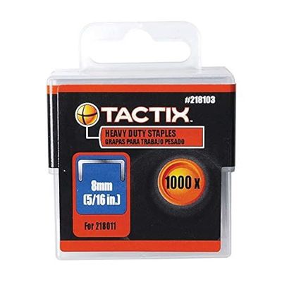 Tactix Staple 1000 Pieces 8mm (5/16 Inch) Hd Narrow Crown For 218011 - Ttx-218103