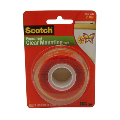 3M Scotch Heavy Duty Mounting Tape, Clear