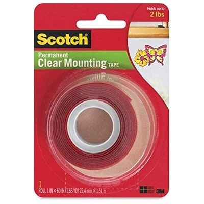 3M Scotch Heavy Duty Mounting Tape, Clear