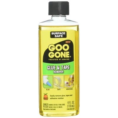 Goo Glue &amp; Tape Adhesive Remover - 4 Ounce Removes Adhesives Stickers Crayon Gum Window Decals Glitter Labels and More
