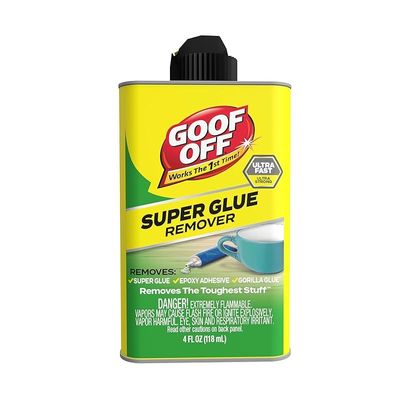 Goof Off FG678, Pro Strength Can, 4oz super glue remover, Yellow