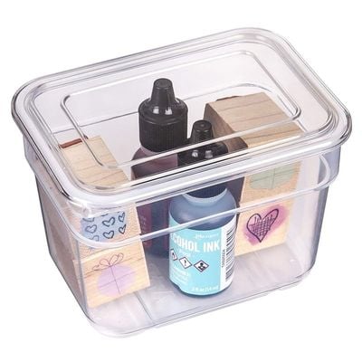 ArtBin 3 Pack of Small Bins with Lids Clear