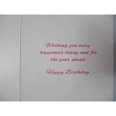 STUNNING HAND FINISHED RIBBON &amp; JEWELS HAPPY BIRTHDAY GREETING CARD