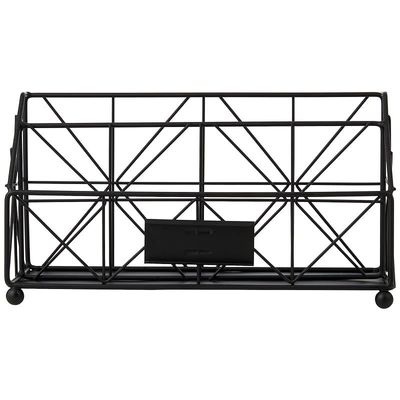 AQ Keira Wire Desk Organizer, Matte Black