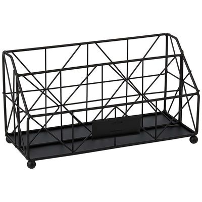 AQ Keira Wire Desk Organizer, Matte Black