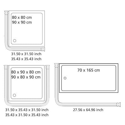 WENKO Bracket rod Universal Extra Strong Chrome -2,5 cm, can be combined in shape and length, Aluminium, 2.5 x 2.5 cm, Chrome