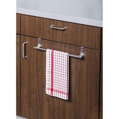 Wenko Telescopic Over-Door Towel Rail, Stainless Steel, Expandable Bathroom Organizer, Practical Home Storage Shelf, 22 X 35 cm, Shiny