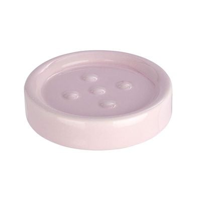 Wenko Ceramic Soap Dish, Polaris Pastel Pink