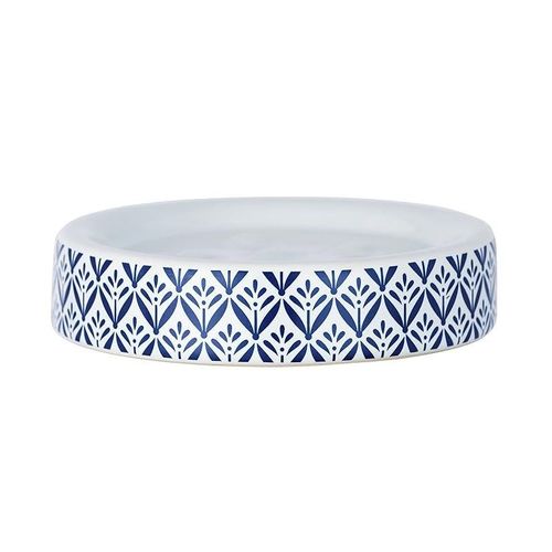 WENKO Soap dish Lorca - Soap dish, Ceramic, 11 x 2.5 x 11 cm, Blue