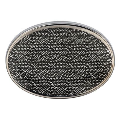 Wenko Nuria Silver/Anthracite Dish For Storing Hand Soap, Ceramic, Black, 3 X 8 12 cm