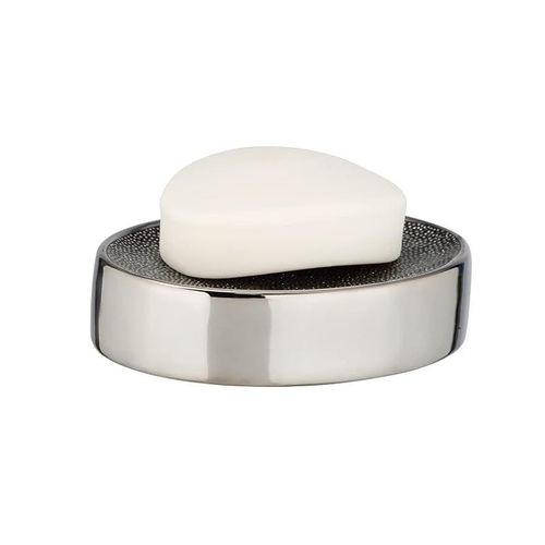 Wenko Nuria Silver/Anthracite Dish For Storing Hand Soap, Ceramic, Black, 3 X 8 12 cm