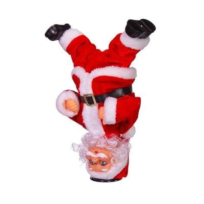 Kurt S Adler Christmas Battery-Operated Animated Musical Upside Down Santa