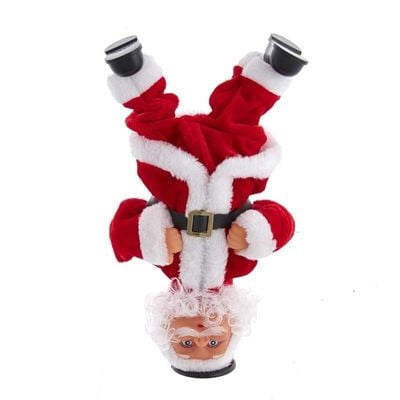 Kurt S Adler Christmas Battery-Operated Animated Musical Upside Down Santa