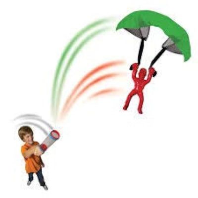 Parachuting Sky Divers - Colors Vary - One Launcher Included with Parachute Ready to Go