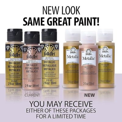 Folkart Metallics 2oz Acrylic Paint Metallic Copper