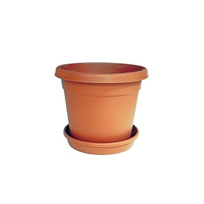 Cosmoplast Flower Pot Ter Round 6 Inch, Brown - IFFPO6011
