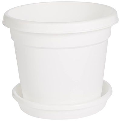 Cosmoplast Plastic Round Flowerpot 6 with Tray-P