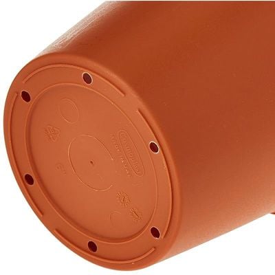 Cosmoplast Plastic Round Flowerpot 6‚Äù With Tray, Terracotta