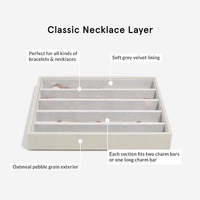 Stackers Classic 5 Compartment Necklace Layer Oatmeal