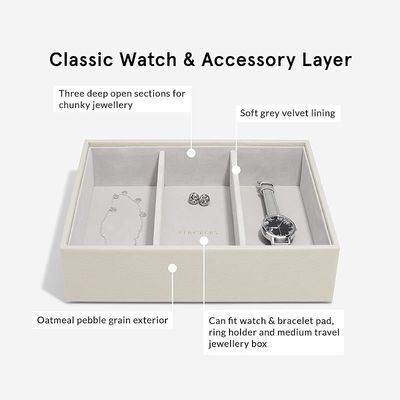 Stackers Classic Watch &amp; Assessory Layer Pebble Oatmeal