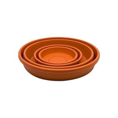 Cosmoplast Round Flower Pot Tray, 6 Inch Size, Terracotta