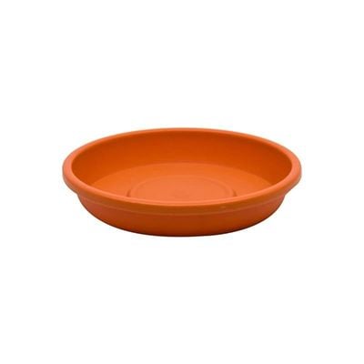 Cosmoplast Round Flower Pot Tray, 8 Inch Size, Terracotta