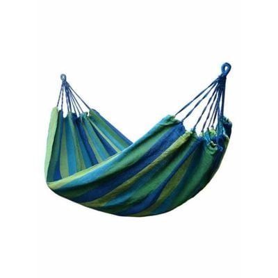 Portable Hang Bed Hammock Green/Blue 280 x 80cm