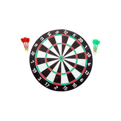 Colourful Dart Board With 6 Darts 17 Inch Round 35.2cm