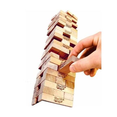 54-Piece Classic Jenga Stacking Block Set 9.84 x 3.94 x 5.91 inchesinch