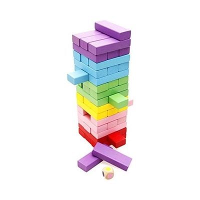 48-Piece Wooden Stacking Blocks 10.9inch