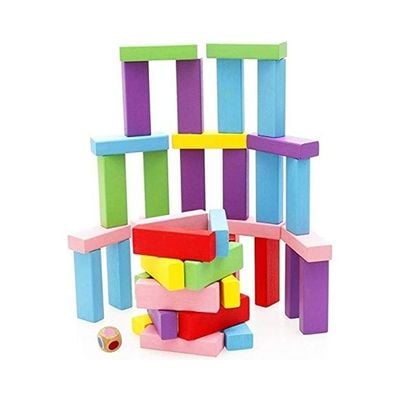 48-Piece Wooden Stacking Blocks 10.9inch