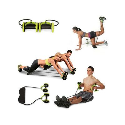 Abdominal Waist Slimming Trainer Exerciser Roller Double Ab Wheel Fitness Equipment Yoga Resistance Pull Rope For Home Fitness