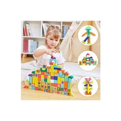 100-Piece Wooden Building Block