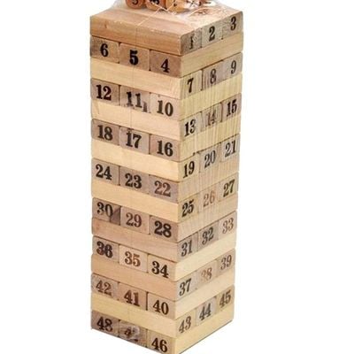 48 Large-Scale Digital Laminated Jenga Wooden Blocks