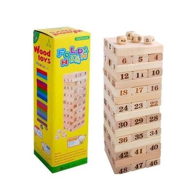 48 Large-Scale Digital Laminated Jenga Wooden Blocks