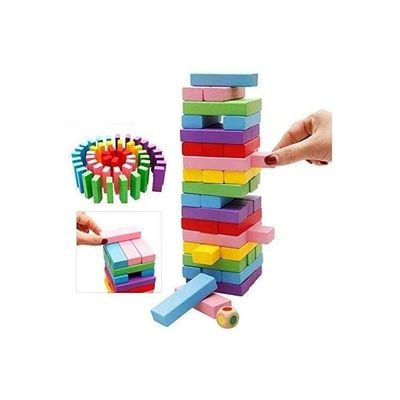 51-Piece Wooden Blocks Kids Game