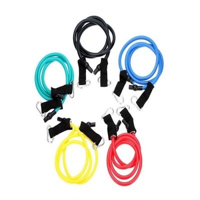 12Pcs Elastic Exercise Training Tubes Fitness Resistance Bands Set For Yoga Pilates