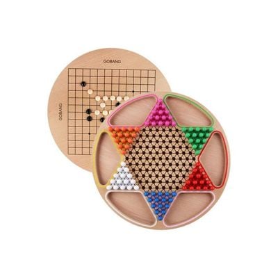 2 In 1 Chinese Checker Wooden Board Game