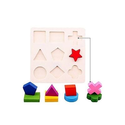 Pack Of 3 Wooden Geometric Puzzle Toy Set