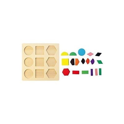 Pack Of 3 Wooden Geometric Puzzle Toy Set